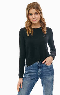 Черный джемпер с удлиненной спинкой Tommy Jeans