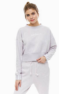 Укороченный свитшот сиреневого цвета Adidas Originals