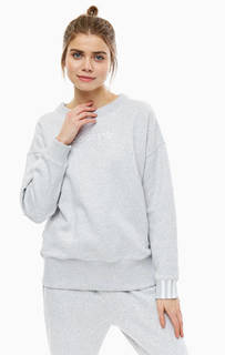 Серый свитшот с логотипом бренда Adidas Originals