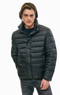 Демисезонная черная куртка с высоким воротом Tommy Jeans
