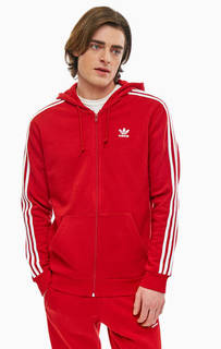 Красная толстовка на молнии Adidas Originals