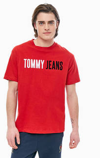 Хлопковая футболка с декоративной отделкой Tommy Jeans