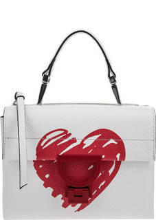 Кожаная сумка с принтом Arlettis San Valentino Coccinelle