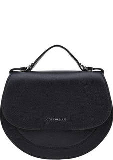 Синяя кожаная сумка через плечо Mini Bag Coccinelle