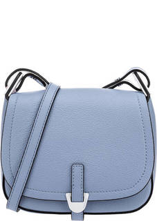 Синяя кожаная сумка с одним отделом Fauve Coccinelle