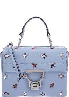 Кожаная сумка с двумя отделами Arlettis Razzo Print Coccinelle