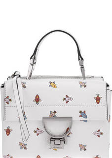 Кожаная сумка с двумя отделами Arlettis Razzo Print Coccinelle