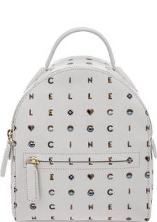 Маленький кожаный рюкзак Clementine Logotype Print Coccinelle