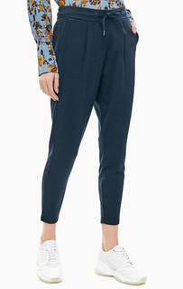 Укороченные синие брюки зауженного кроя Ichi