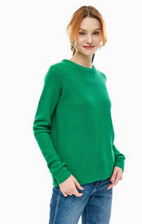 Джемпер зеленого цвета с высоким содержанием хлопка Ichi