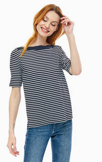 Футболка из вискозы с вырезом-лодочкой S.Oliver