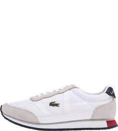 Текстильные кроссовки с замшевыми вставками Partner Lacoste