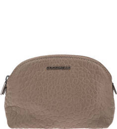 Серая кожаная косметичка на молнии Travel Items Coccinelle