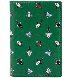 Кожаная обложка для паспорта Travel Items Rocket Print Coccinelle