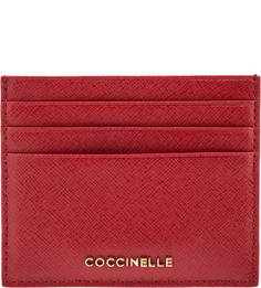 Кожаная визитница Metallic Saffiano Coccinelle
