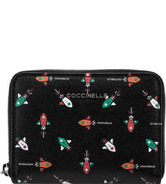 Кожаный кошелек с принтом Metallic Rocket Print Coccinelle