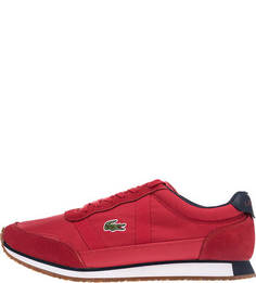 Текстильные кроссовки с замшевыми вставками Partner Lacoste