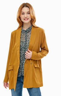 Двубортный пиджак оверсайз коричневого цвета Ichi