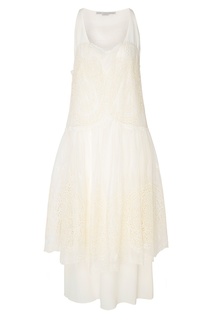 Кремово-белое шелковое платье Brianna Stella Mc Cartney