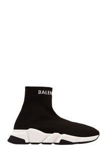 Кроссовки-носки с логотипом на манжетах Speed Balenciaga