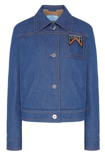 Джинсовая куртка с логотипом Prada