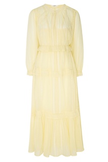 Лимонное платье с оборками Aboni Isabel Marant Etoile
