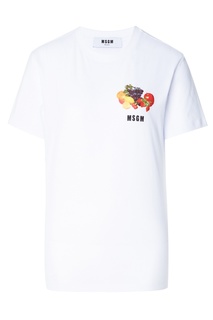 Хлопковая футболка с ярким принтом Msgm