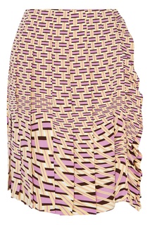 Крепдешиновая юбка с абстрактным мотивом Prada