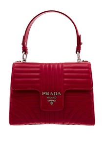 Компактная красная сумка Diagramme Prada