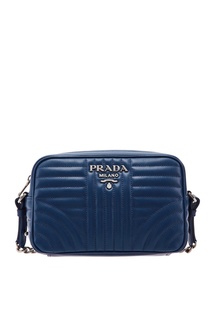 Синяя сумка с фактурной отделкой Diagramme Prada