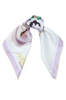 Шелковый шарф с рисунком Prada