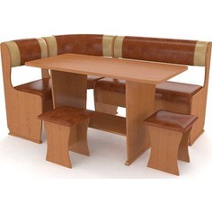 Кухонный уголок Маэстро Консул-1 ольха/коричневый-желтый Maestro