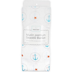 Пеленка детская муслиновая Adam Stork Blue Anchors