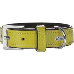 Ошейник Hunter Collar Capri 40 nickel (29-35см) натуральная кожа лайм/черный для собак
