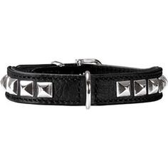 Ошейник Hunter Collar Rocky petit 27 nickel (20-24см) кожа черный для собак
