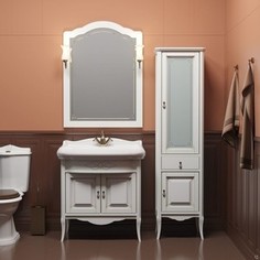 Тумба с раковиной Opadiris Лоренцо 60 белый без патины (Z0000011068 + Z0000009160)
