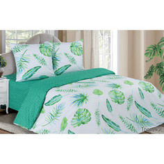 Комплект постельного белья Ecotex семейный, поплин, Поэтика Тропики (4660054340383)