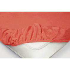 Простынь на резинке Ecotex 180x200, коралловый (4650074959269)