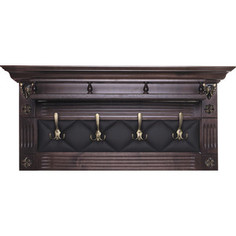 Вешалка в прихожую Мебелик Сильвия Н5 эко-кожа кор/темно-коричневый