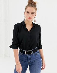 Черная рубашка на пуговицах New Look - Черный