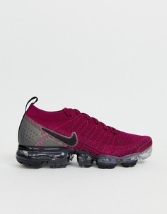 Малиновые кроссовки Nike Running Vapormax flyknit - Фиолетовый