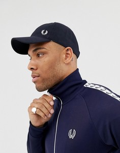 Темно-синяя бейсболка из пике Fred Perry - Темно-синий