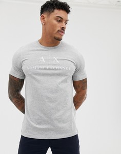 Серая футболка с логотипом Armani Exchange - Серый