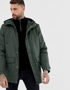 Зеленая утепленная парка ASOS DESIGN - Зеленый