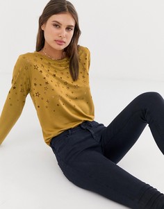 Лонгслив с принтом звездочек Maison Scotch - Желтый