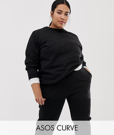 Спортивный костюм со свитшотом и джоггерами ASOS DESIGN Curve - Черный