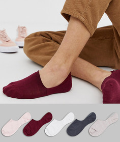 Набор из 5 пар невидимых носков ASOS DESIGN - Мульти