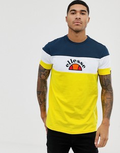 Желтая футболка в стиле колор блок ellesse Gubbio - Желтый