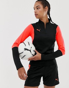 Куртка в стиле колор блок с короткой молнией Puma Football - Черный