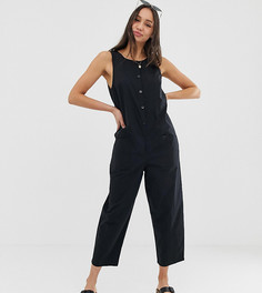 Комбинезон без рукавов на пуговицах ASOS DESIGN Tall - Черный